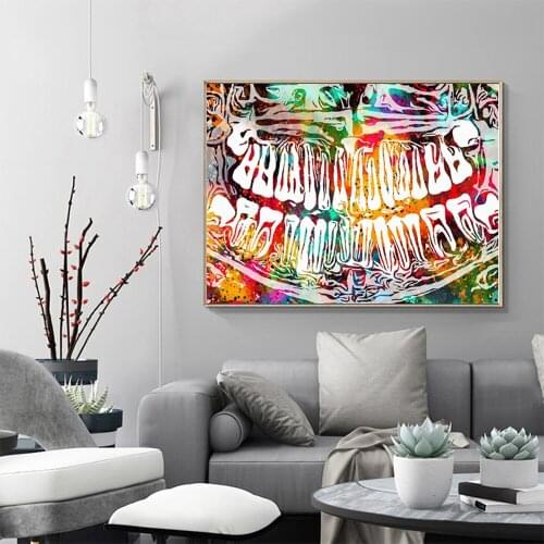 Colorful Tooth Laugh Dental Art Dentist Canvas Painting Modern Art Wall Picture Prints For Medical Education Office Home Decor