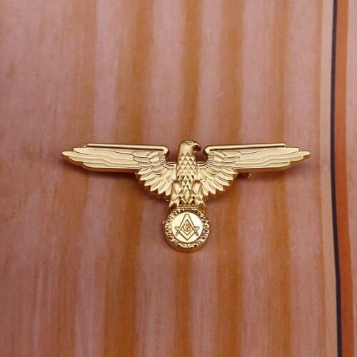 Masonic eagle pin brooch gold