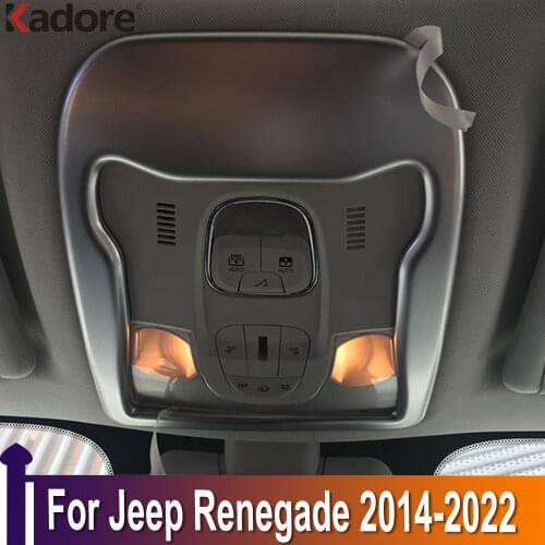 For Jeep Renegade 2014 2015 2016 2017 2018 2018 2019 ABS Matte Reading Light Cover Trim Frame Car Sticker Interior Accessories
