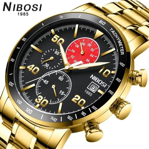 Quartz watch men NIBOSI 2020 military Luxury Top Brand Business watches man sport Waterproof Clock WristWatch Relogio Masculino