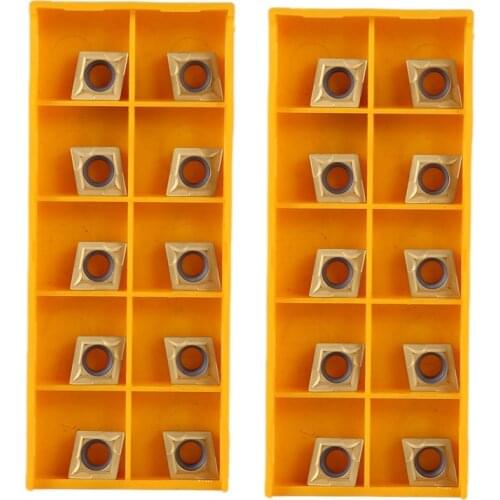 20PCS Carbide Insert CCMT09T304 CCMT32.51 US735 Metal Turning Tool Tools Lathe Tool CCMT 09T304 Face Milling Cutter CNC Tool