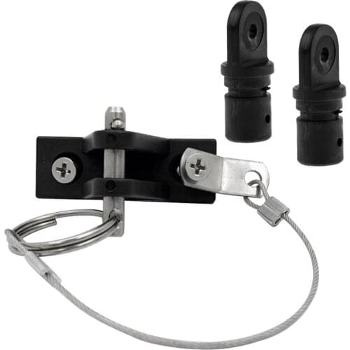Nylon Deck Hinge with Quick Release Pin Lanyard with 7/8" Eye End Cap