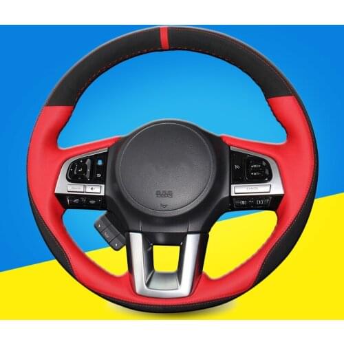 Car Braid On The Steering Wheel Cover for Subaru Legacy 2016 Outback 2015 2016 XV 2016 Forester 2016 Hand-sewing Wheel Covers