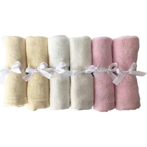 Organic premium bamboo Baby washcloths 100%bamboo fiber Natural baby towel 6 Pack/set per polybag Size 10"x10"