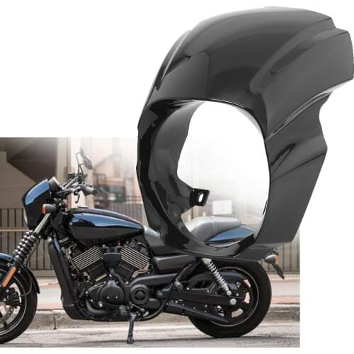 Motorcycle Front Headlight Mask Fairing Cover For Harley Softail Breakout FXBR FXBRS 2018-2020 Model Glass Black
