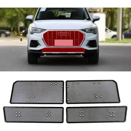 For Audi Q3 2019 2020 Front Grille Mesh Insect Net Cover Trim Radiator Condenser Protect Screening Anti Pest Dust Garbage