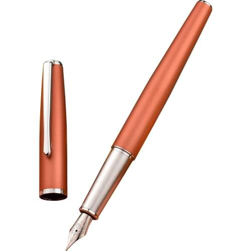 Hongdian 920 Orange Metal Fountain Pen Venus Color Series Extra Fine / Fine Nib 0.4/0.5mm Elegant Excellent Business Office Pen