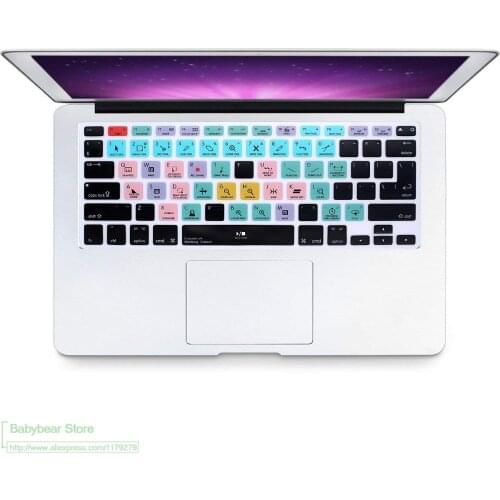 Silicone Skin Keyboard Cover Steinberg Cubase Hotkey Shortcuts For Old Macbook Pro 13 15 Euro Eu Us For Macbook Air 13.3