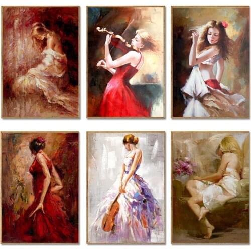 Modern Nude Woman Print Abstract Portrait Painting on Canvas Art Sexy Female Lady Body Wall Picture for Living Room Cuadros