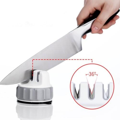 Sharpener 3-stage Professional Chef Pad Sharpening Stone Scissors Grinder Safety Suction Cup Sharpener Kitchen Tools
