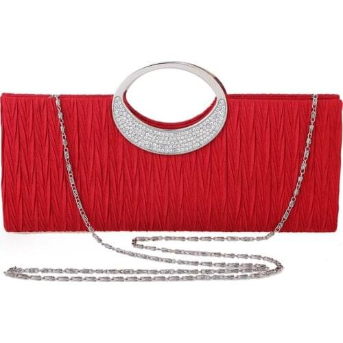 Ladies Clutch Bag Folded Handheld Diamond Clutch Evening Dress Dinner Banquet Wedding Bag