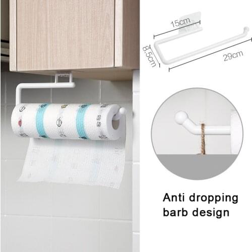 1/3/5 pc adjustable paper roll holder self-adhesive kitchen toilet paper roll holder toilet paper towel plastic holder bathroom
