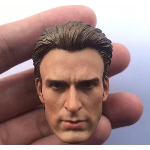 1/6 Scale PVC Chris Evans Head Carving Model Head Sculpt for 12in Phicen Tbleague Action Figure Toy