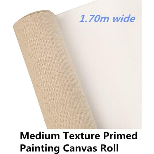 1.70m wide 503gsm thick linen blend Medium texture canvas roll for Oil painting