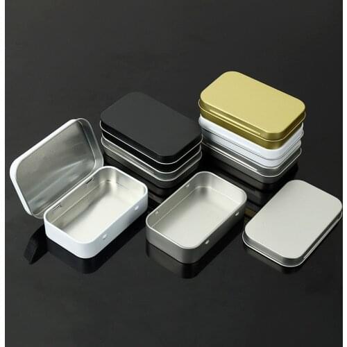 Cigarette Case Box Black Tobacco Storage Box humidor rolling paper box Jewelry Candy Coin Key Organizer Tin Flip Gifts Sealed