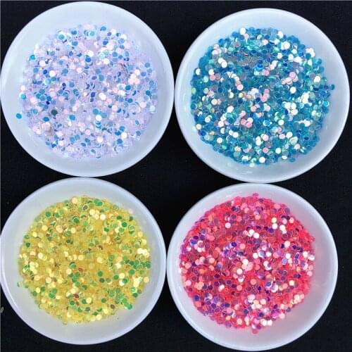 10g/Lot Size 2.5mm Transparent Dot loose Shape sequins Paillettes for Nail art, Nails DIY Craft, Wedding Decoration Confett