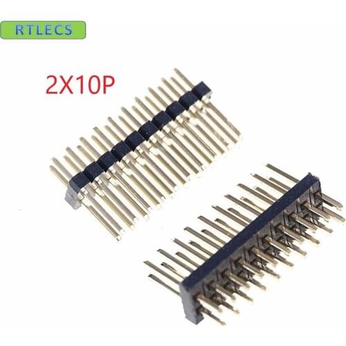 1000pcs 2x10 P 20 pin 1.27mm Pitch Pin Header male dual row Male straight gold flash Rohs Reach double rows pitch 1.27