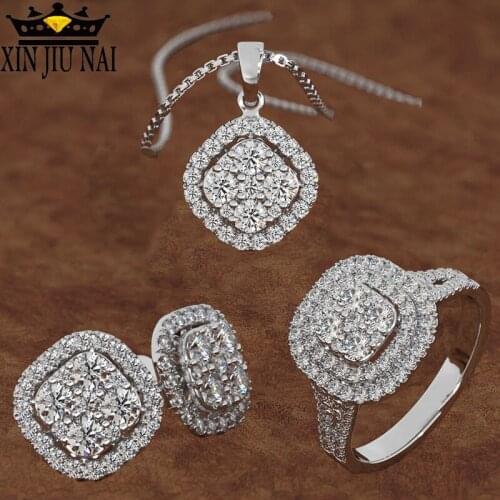 2020 hot new arrival arrives luxury retro hearts and arrows engagement wedding womens classic suit jewelry sets