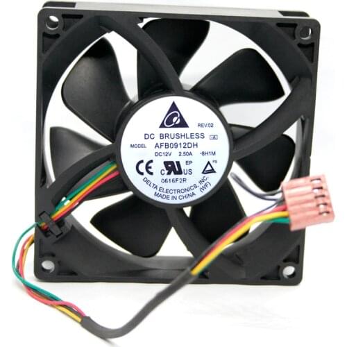 Original Delta AFB0912DH DC 12V 2.50A 92*92*25MM 9025 Air 4-Lines Cooling Fan