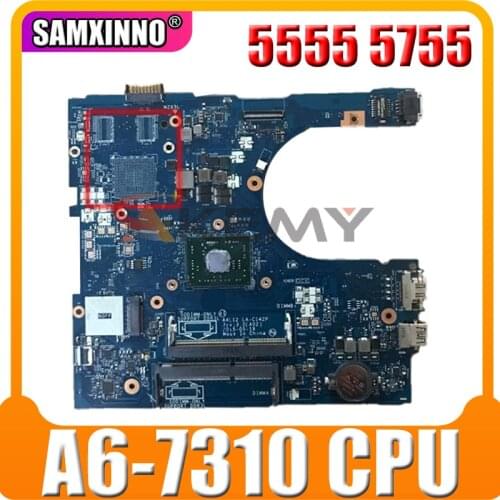 AAL12 LA-C142P For Dell Inspiron 5555 5755 Laptop Motherboard A6-7310 CPU CN-0THKRW 0THKRW DDR3L 100% working