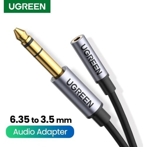 UGREEN 6.5mm to 3.5mm Headphone Adapter TRS 6.35mm 1/4 Male to 3.5mm 1/8 Female Stereo Jack Audio Adapter for Amplifiers Guitar