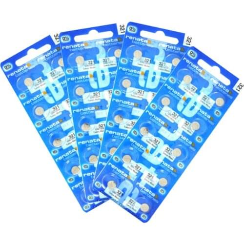 40pcs/4packs Xrenata Silver Oxide Watch Battery 321 SR616SW 616 1.55V 321 renata Batteries