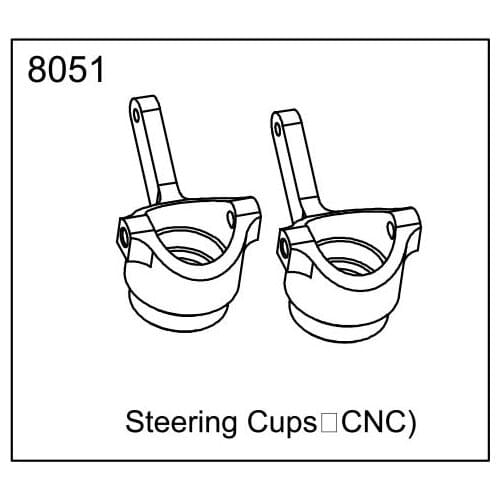 ZD racing EX07 accessories super sports car 1/7 original accessories 8051 Front steering cup CNC aluminum