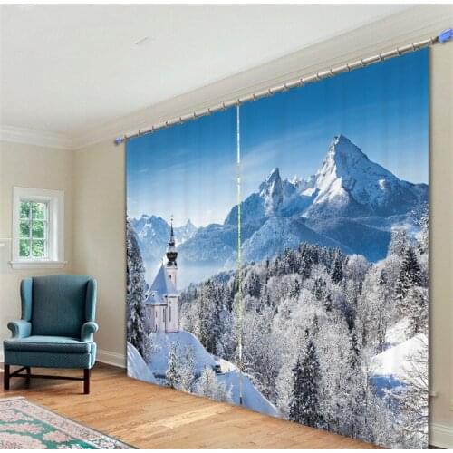 Arctic scenery 3D Blackout Window Curtains For Living room Bedding room Hotel/Office Curtain Drapes Cortinas para sala