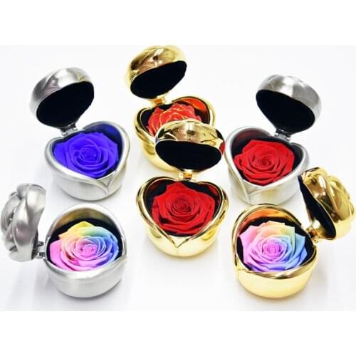 Immortal Preserved Fresh Rose Flower Real Nature Plants Decorations Gift Box Wedding Valentines Birthday Creative Present Flores