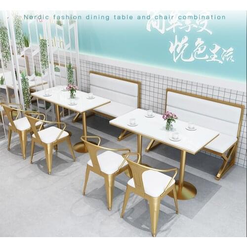 Tea shop card seat sofa table and chair combination Nordic simple leisure net red restaurant commercial dessert cafe table and c