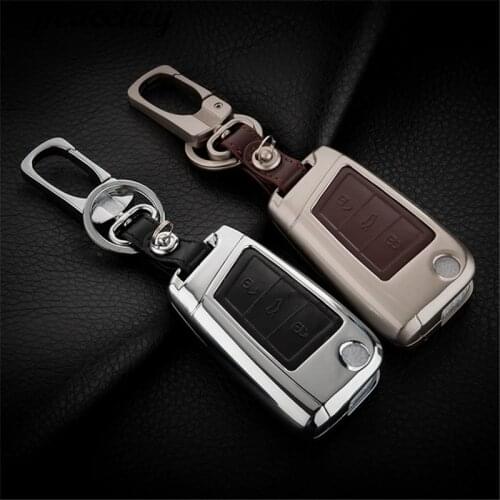 Peacekey Car Styling Stickers Key Cover Case For Volkswagen VW Golf 7 Mk7 GTI For Skoda Octavia A7 2015 2016 Superb key holder