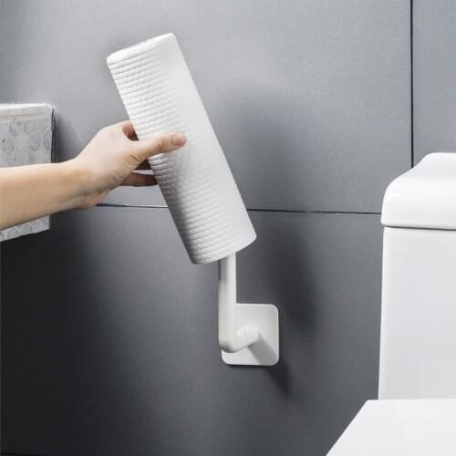 Tissue Roll Paper Hook Storage Rack Towel Holder Multifunction Wall Shelf Organizer Bathroom Shelf Kitchen Lid Cup Dry Rack