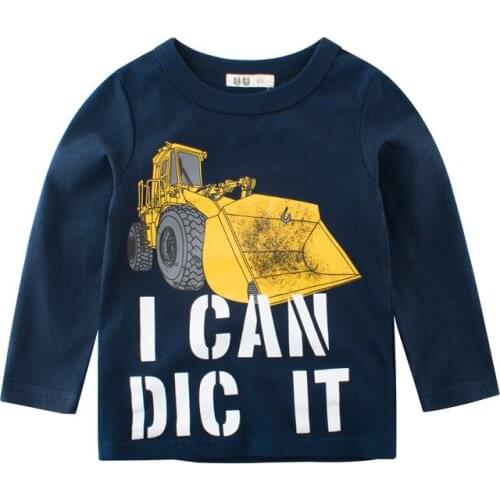 Childrens Clothing Autumn And Winter a Thing Ready Children Autumn Boy T-shirt Cotton Bottoming Shirt Dinosaur