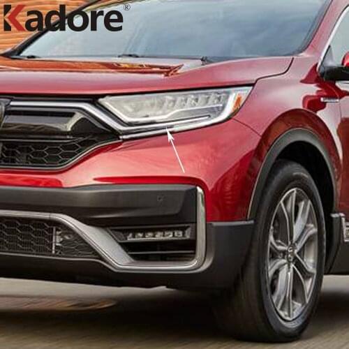 For Honda CR-V CRV 2020 2021 ABS Chrome Car Front Grille Cover Trim Molding Garnish Protector Sticker Exterior Accessories