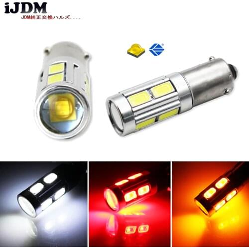IJDM High Power H21W BAY9s 120 degress CRE'E LED Lens Bulbs for Backup or Parking Lights, Base: h21w, bay9s White Red Amber 12V