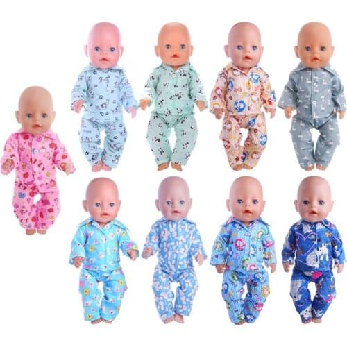 Doll Pajamas, For 43cm Reborn Baby Dolls And 18-inch American Dolls, Animal Prints, The Best Gift For A Generation Of Girls