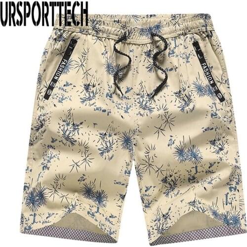 Summer Clothing Shorts Men Oversize 5XL Casual Gyms Sportswear Shorts Elastic Waist Homme Male Knee Length Print Men Shorts