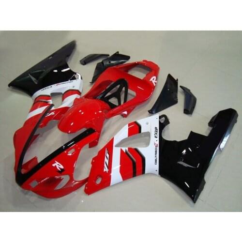 Motorcycle Fairing Kit for YAMAHA YZFR1 00 01 YZF R1 2000 2001 YZFR1000 yzfr1 00 01 ABS Red white black Fairings set+7gifts YF08
