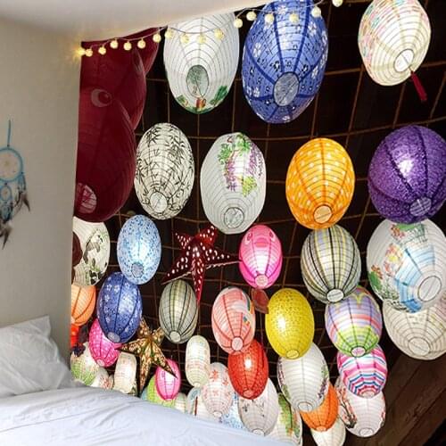 Lantern Pattern, Tapestry Wall Hanging Art Deco Blanket Curtain Hanging At Home Bedroom Living Room Decoration