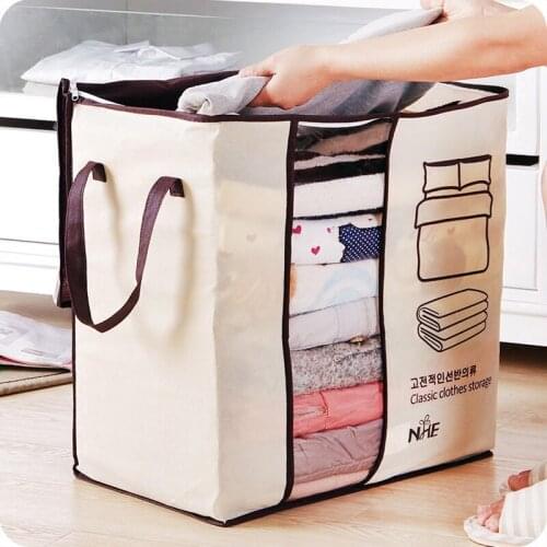 Non-Woven Family Save Space Organizador Bed Under Closet Storage Box Clothes Divider Organiser Quilt Bag Holder Organizer