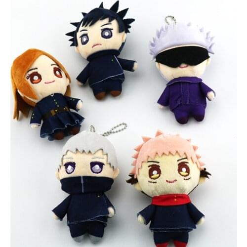 New 20pcs jutsu Kaisen Fushiguro Megumi Gojo Satoru Inumaki Toge Nobara Kugisaki Yuji Itadori 4“ 10CM Keychain Pendant Doll