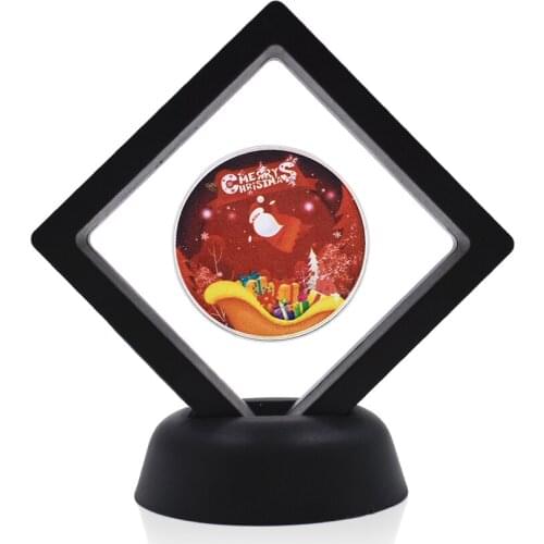 Gifts for The New Year Collectible Coins Christmas Silver Plated Coin Challenge Coin with Box Home & Garden