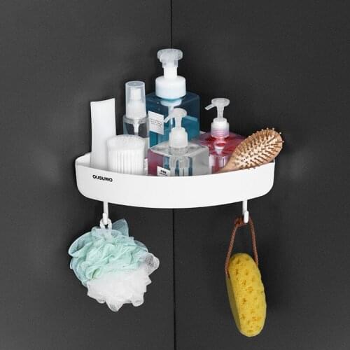 Bathroom Bathroom Storage Rack Wall Hole-Free Plastic Finishing Storage Rack Dormitory Artifact Wall-Mounted Toothbrush Holder