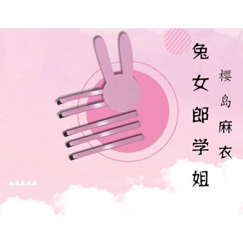 Anime Headwear Accessories Seishun Buta Yarou Series Sakurajima Mai Hair Clip Kawaii Lolita Girls Rabbit Cosplay Hairpin Pink