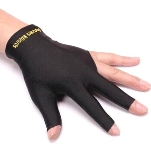 Professional 4 Colors Snooker Billiard Cue Glove Pool Left Hand Three Finger Smooth Entertainment Snooker Billiard Accessories