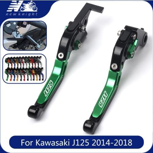 Motorcycle Accessories Aluminum Adjustable Folding Extendable Brake Clutch Lever For Kawasaki J125 j125 2014 2015 2016 2017 2018