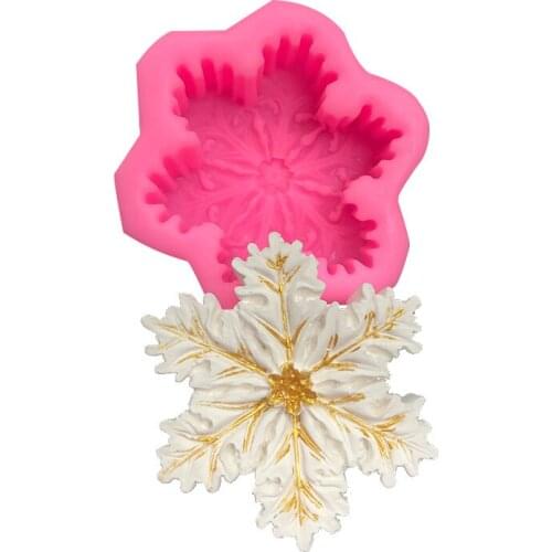 Christmas snowflake silicone mold mousse ice cream chocolate baking tool crafts hand soap mold candle moulds resin film