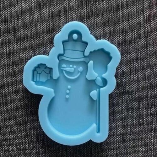 Handmade Valentines Day OX Heart Coffin Snowman Keychain Pendant Mold Resin Casting Silicone Molds Jewelry Making Tools