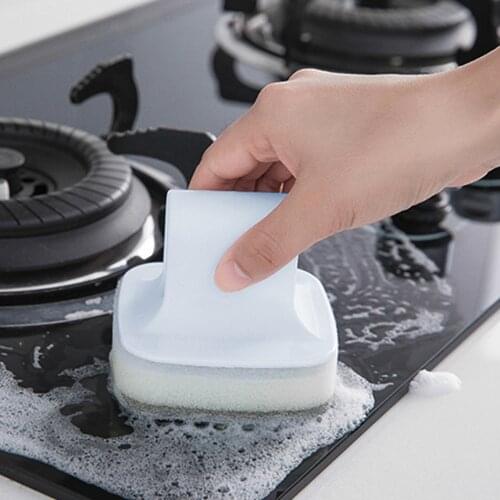 Strong Decontamination Brush Sponge Tiles Brush Bath Brush For Cleaning Pot Dish Washing Brush With Handle Replace Sponge Brush