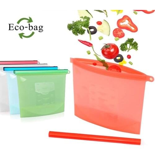 Silicone Storage Food Saver Bag Products Environmentally Friendly Reusable Freezer Fruit Bags